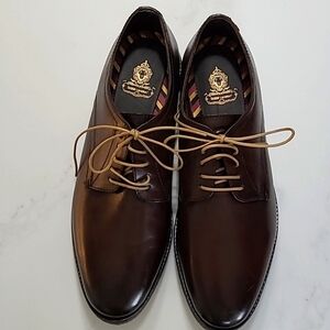 NEW Mens Base London brown leather shoes. Sz 46 or 12 to 12.5 US.
